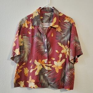 Vintage Tommy Bahama 100% Silk Women’s Button Down Shirt